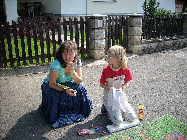 Malování na asfalt 29.6. 2009